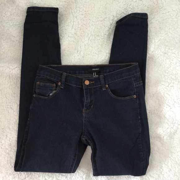 F21 Denim Skinny Jeans - Picture 3 of 6